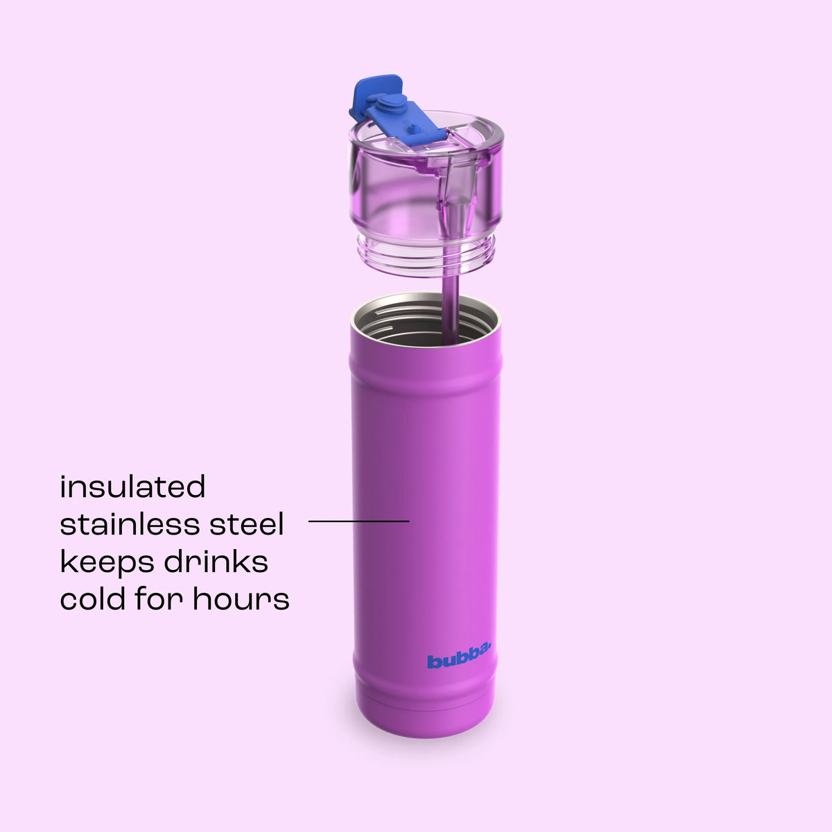 bubba 24 oz DualSip Insulated Stainless Steel Water Bottle - Mood Booster - US 5951